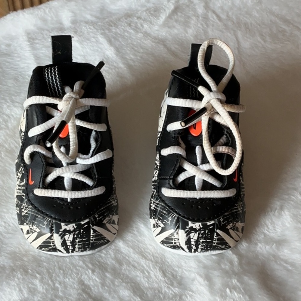 Black and White Athletic Sneakers with Knit Upper